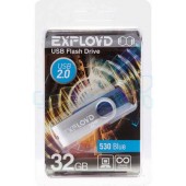 Флэш драйв USB  32GB 2.0 Exployd 530 (голубой)
