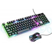 Набор игровой Hoco GM11 RU, клавиатура+мышь, RGB, черный 