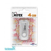 Накопитель USB 4Gb Mirex Swivel WHITE