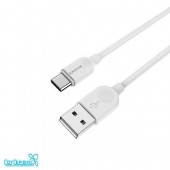 Дата-кабель USB 3A для Type-C BOROFONE BX14 1м (White)