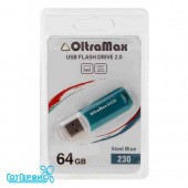 Флэш драйв USB 64GB 2.0 OltraMax 230 (Steel Blue)