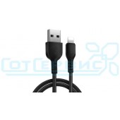 Дата-кабель USB 2.0A для Apple 8-pin HOCO X13 1м (Black)