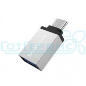 Переходник BOROFONE BV2 OTG USB - micro USB, серебряный