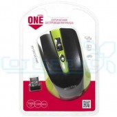 Мышь SmartBuy 352AG One беспров, оптич., 3 кн, 1600 DPI, USB зелено/черная