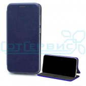 Чехол-книжка для Samsung A12/A12 Nacho/M12 Fashion Case на магнитах с визитницей темно-синий (тех.пак.)