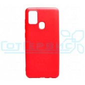 Чехол Silicon Cover NANO для Samsung A21s (красный)