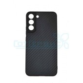 Силиконовый чехол КАРБОН с текстурой для Samsung S22 Plus (чёрный)