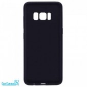 Чехол-накладка для Samsung Galaxy S8 со стеклом чёрный